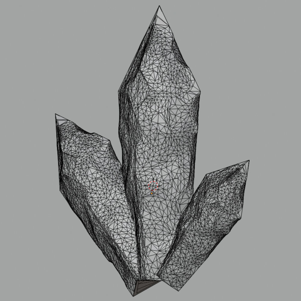 Diamond Ore Low-poly 3D model_5