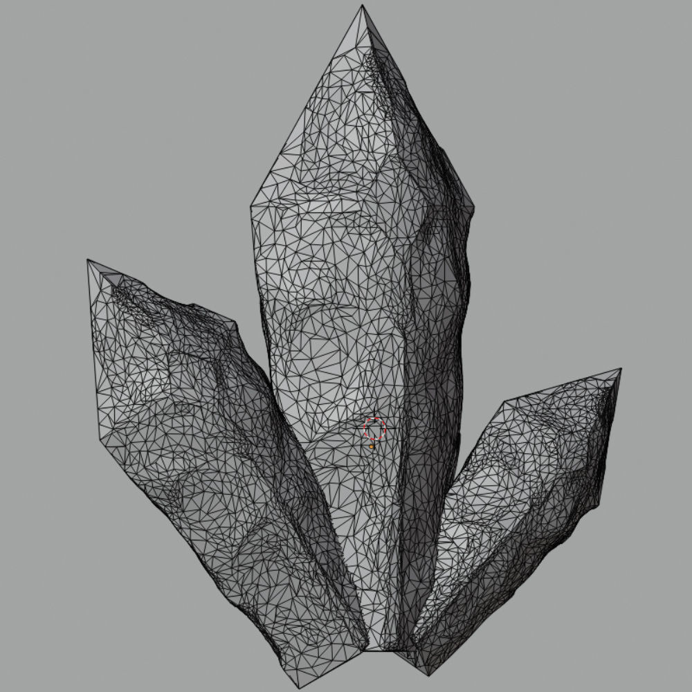 Diamond Ore Low-poly 3D model_4