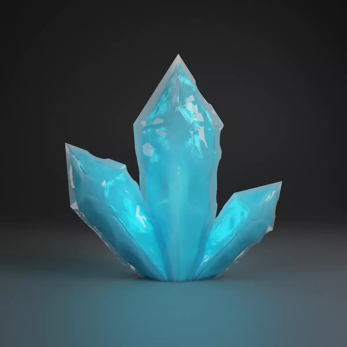 Diamond Ore Low-poly 3D model_0