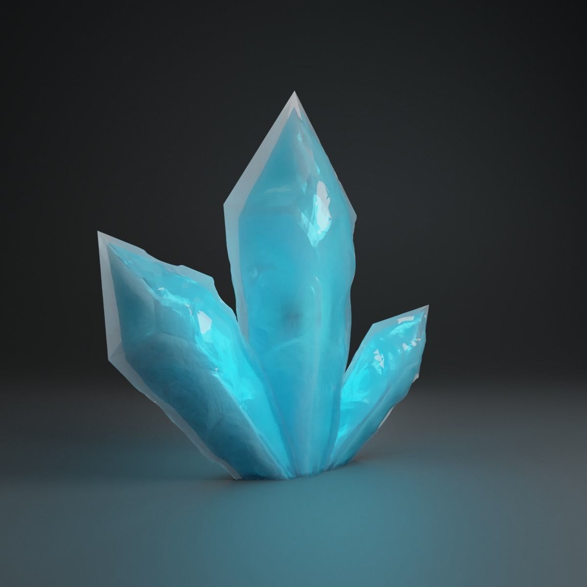 Diamond Ore Low-poly 3D model_1