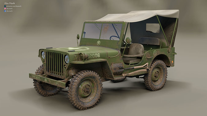 Jeep Willys 1944 3D model