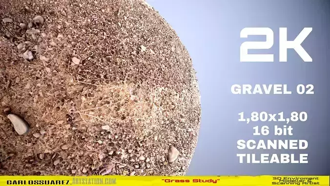 GRAVEL 02 PBR 2K TIFF Texture