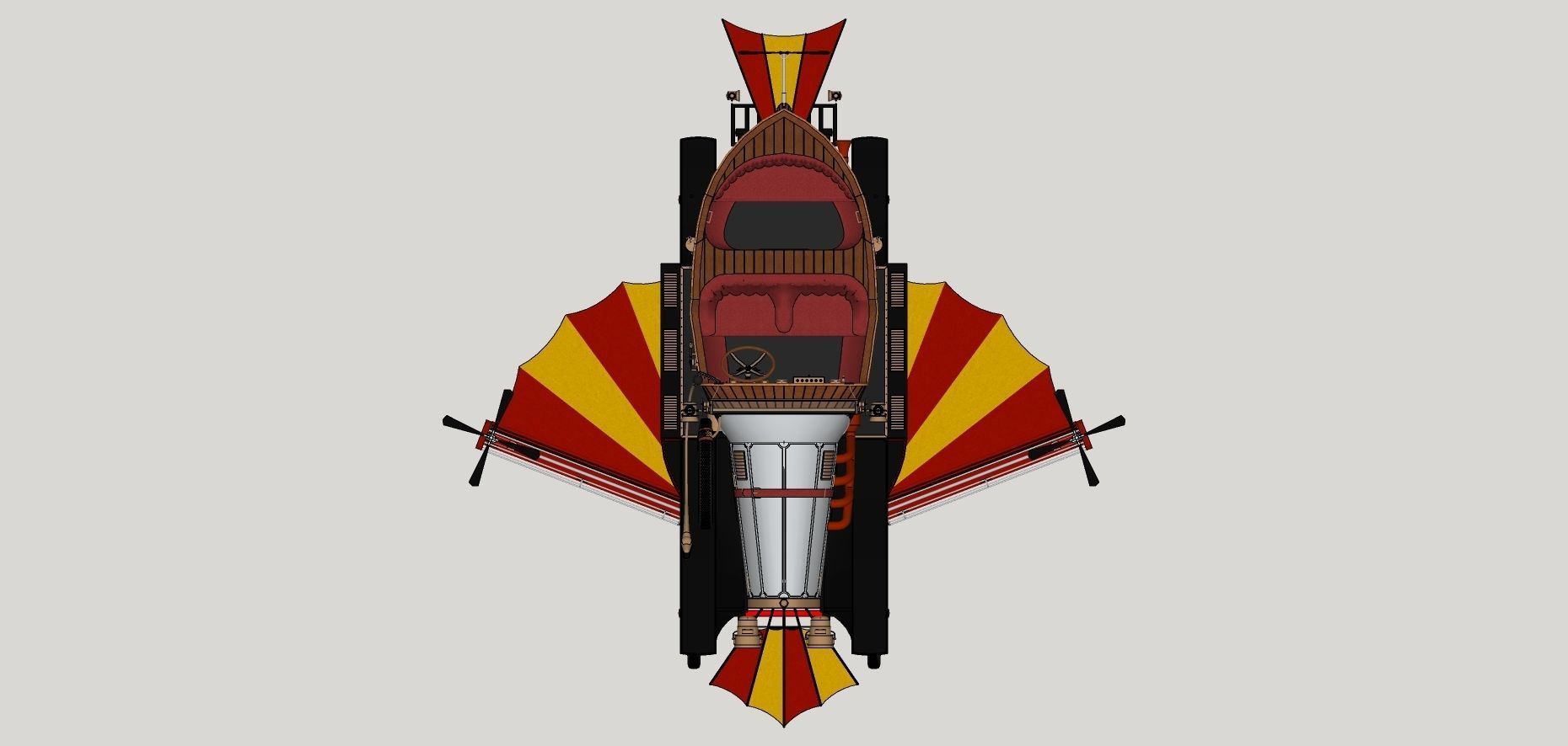 Chitty Chitty Bang Bang car 3D model_28