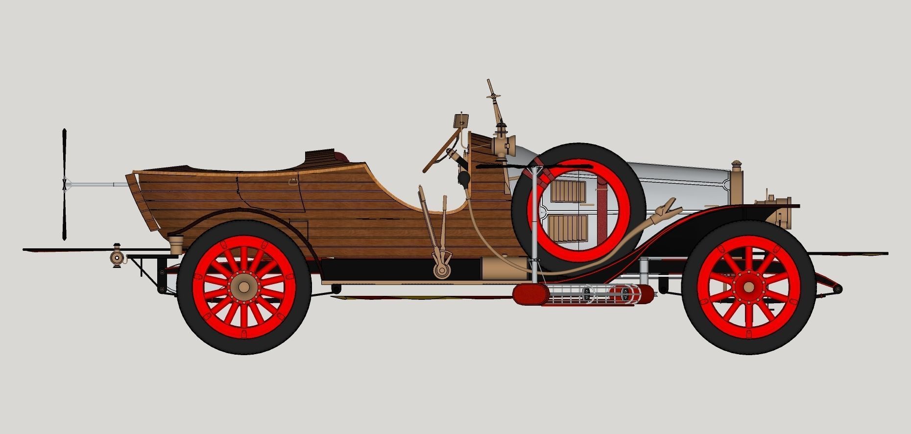 Chitty Chitty Bang Bang car 3D model_27