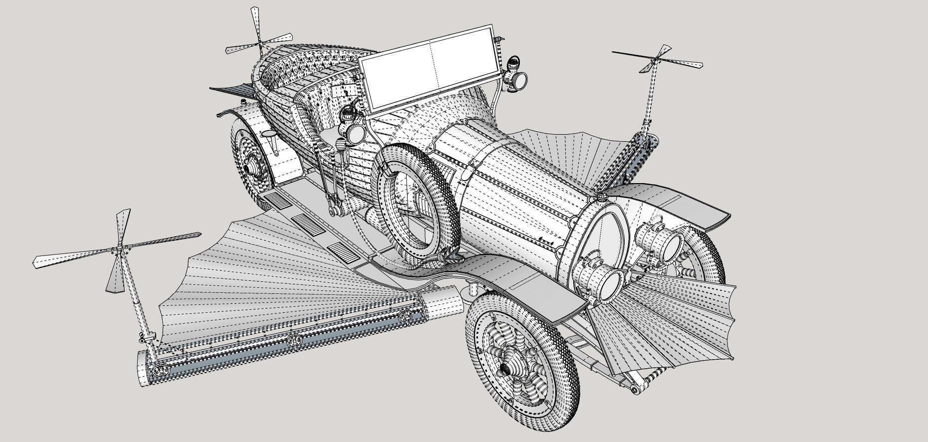 Chitty Chitty Bang Bang car 3D model_23