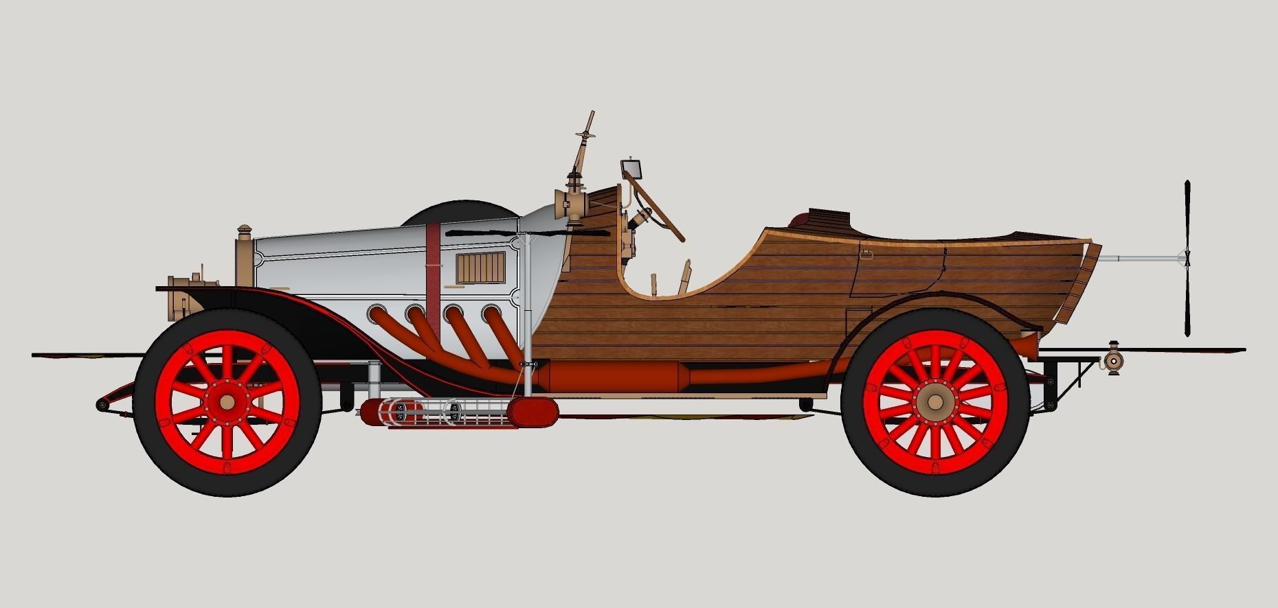Chitty Chitty Bang Bang car 3D model_26