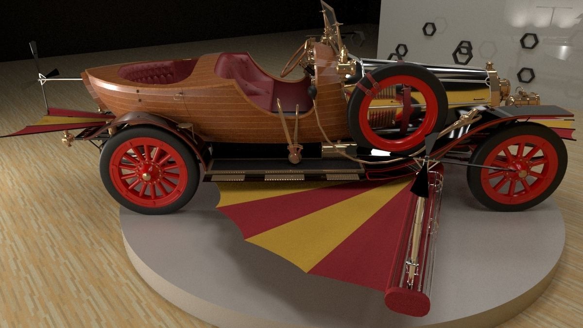 Chitty Chitty Bang Bang car 3D model_2