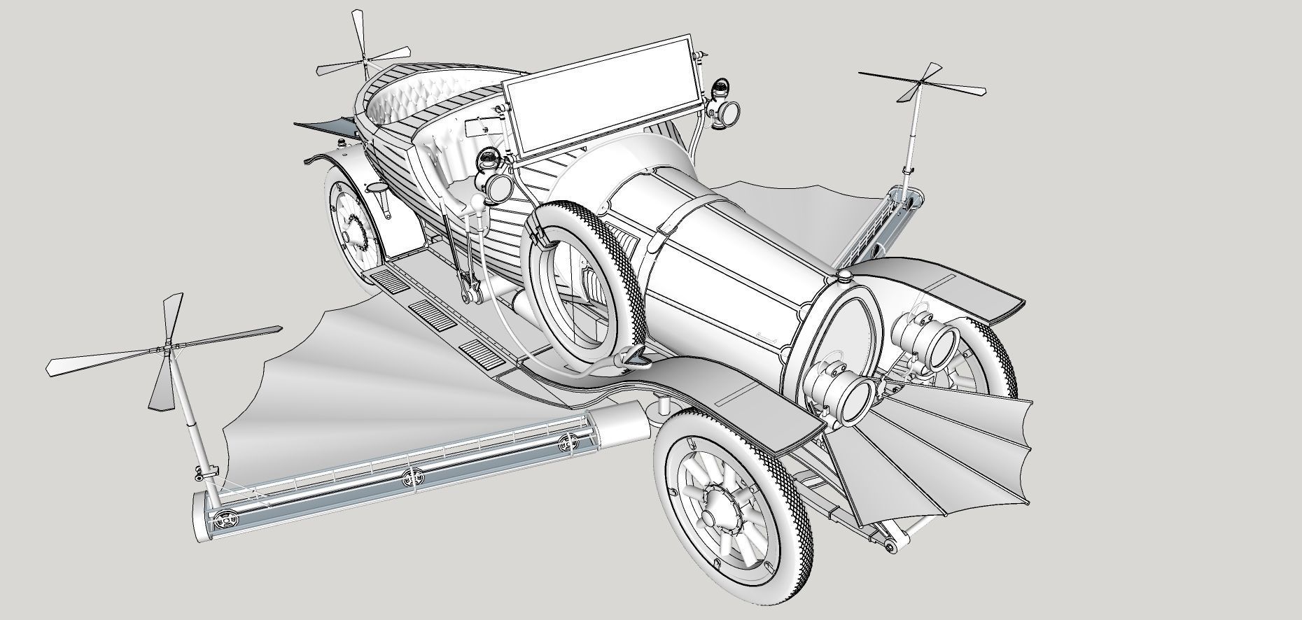 Chitty Chitty Bang Bang car 3D model_22