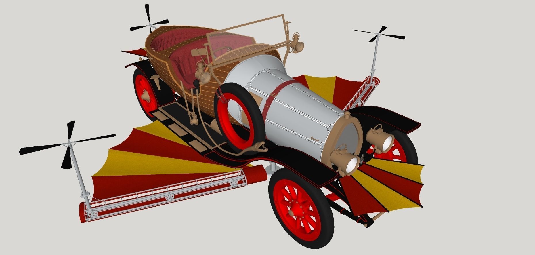 Chitty Chitty Bang Bang car 3D model_17