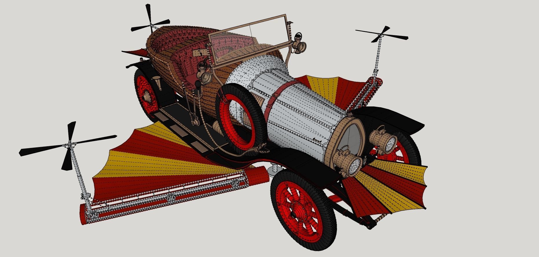 Chitty Chitty Bang Bang car 3D model_20