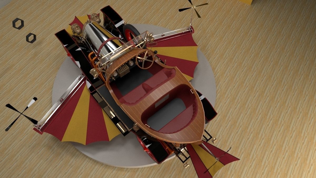 Chitty Chitty Bang Bang car 3D model_8