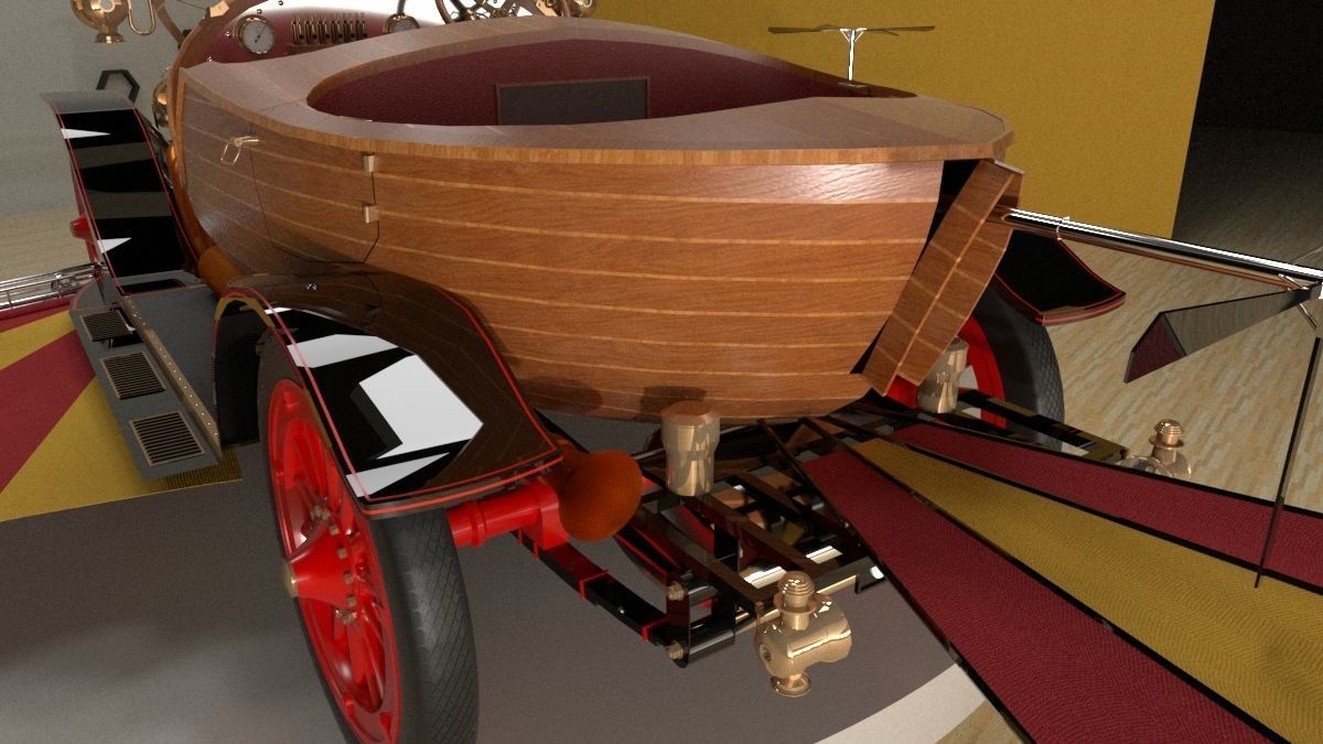 Chitty Chitty Bang Bang car 3D model_7