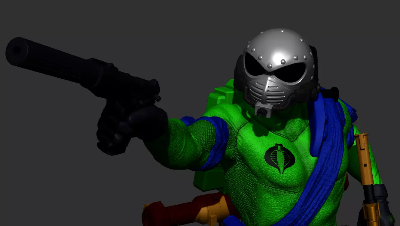 Gi Joe - COBRA  - Frag viper leader - for print 3D print model_0