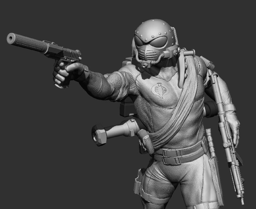 Gi Joe - COBRA  - Frag viper leader - for print 3D print model_6