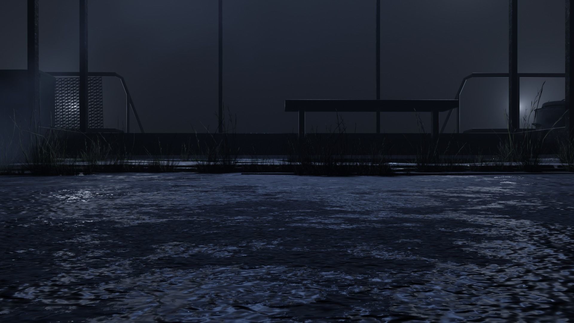 atmospheric bus stop scene Low-poly 3D model_7