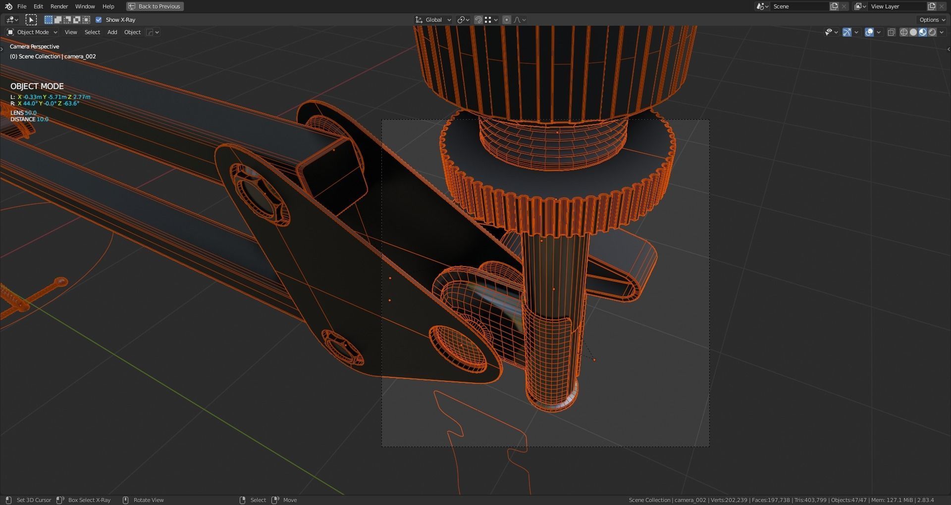 Rigged Desktop Microphone Pantograph 3D model_25