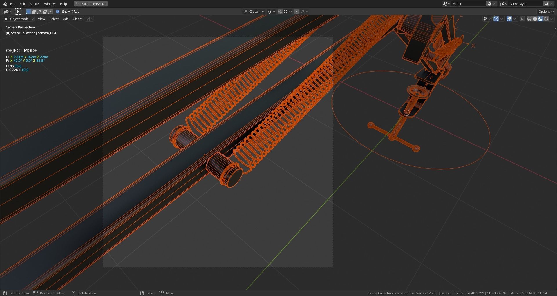 Rigged Desktop Microphone Pantograph 3D model_15