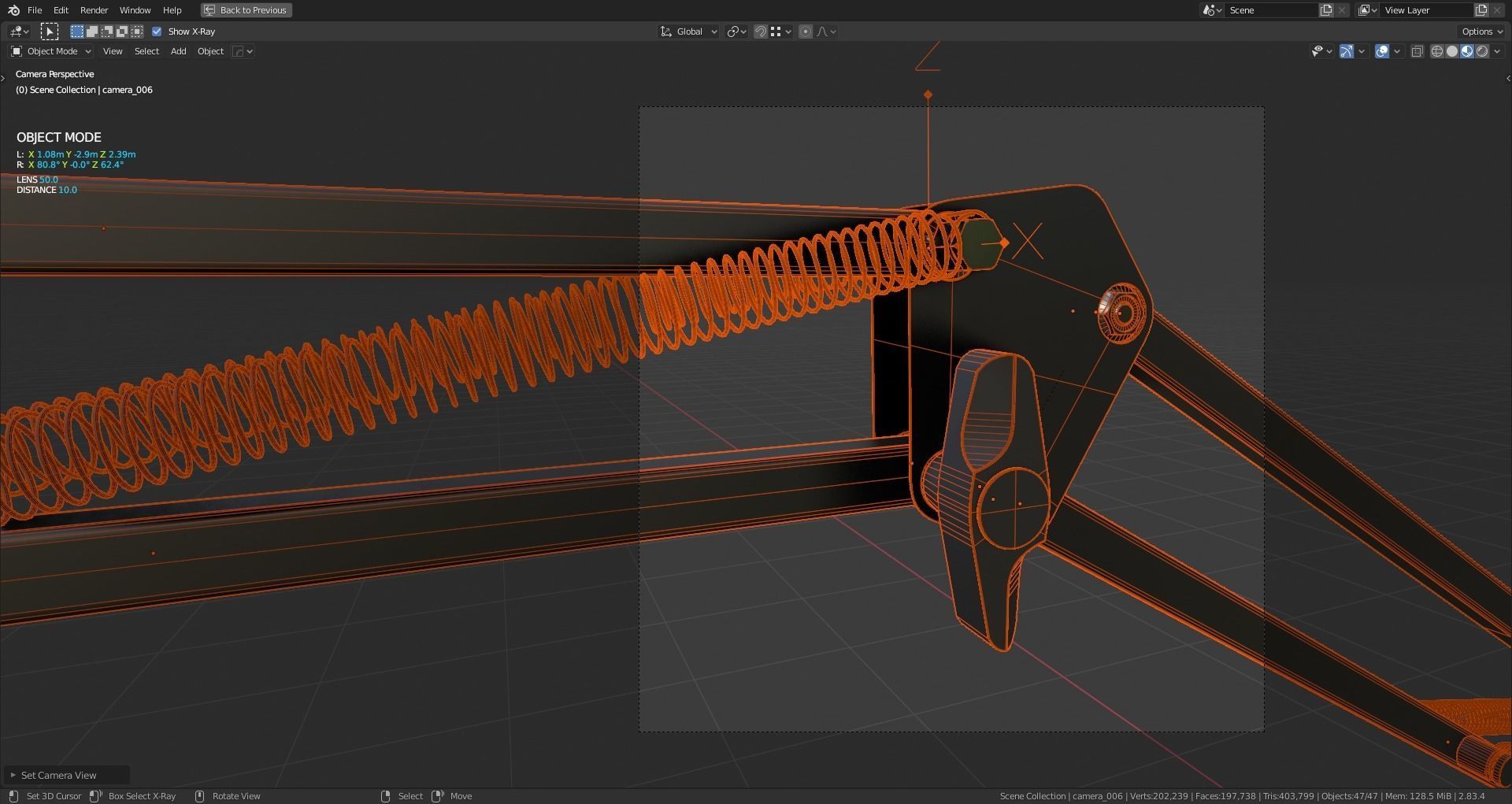 Rigged Desktop Microphone Pantograph 3D model_18