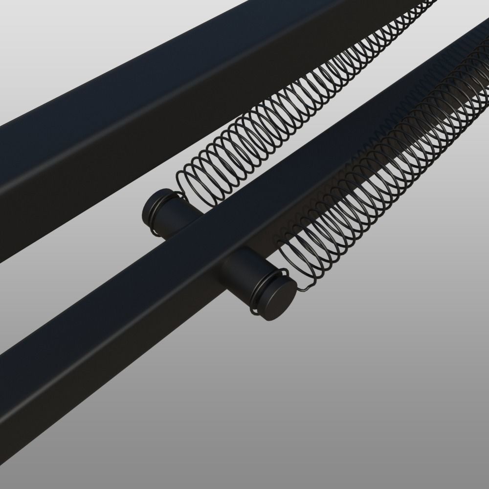 Rigged Desktop Microphone Pantograph 3D model_12