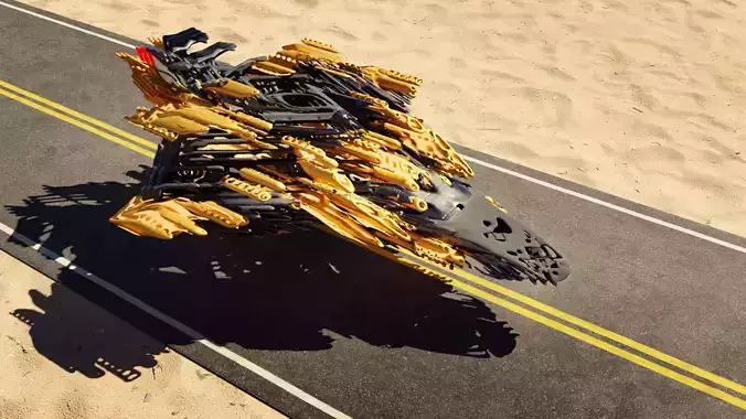 scifi spaceship 3D model