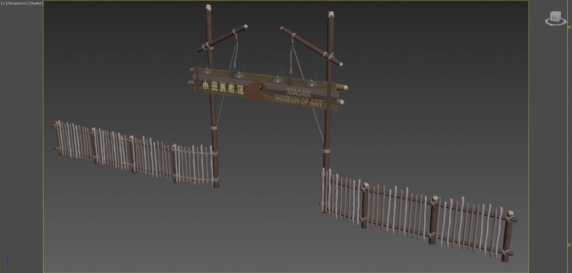 Disney style sign 3D model_5