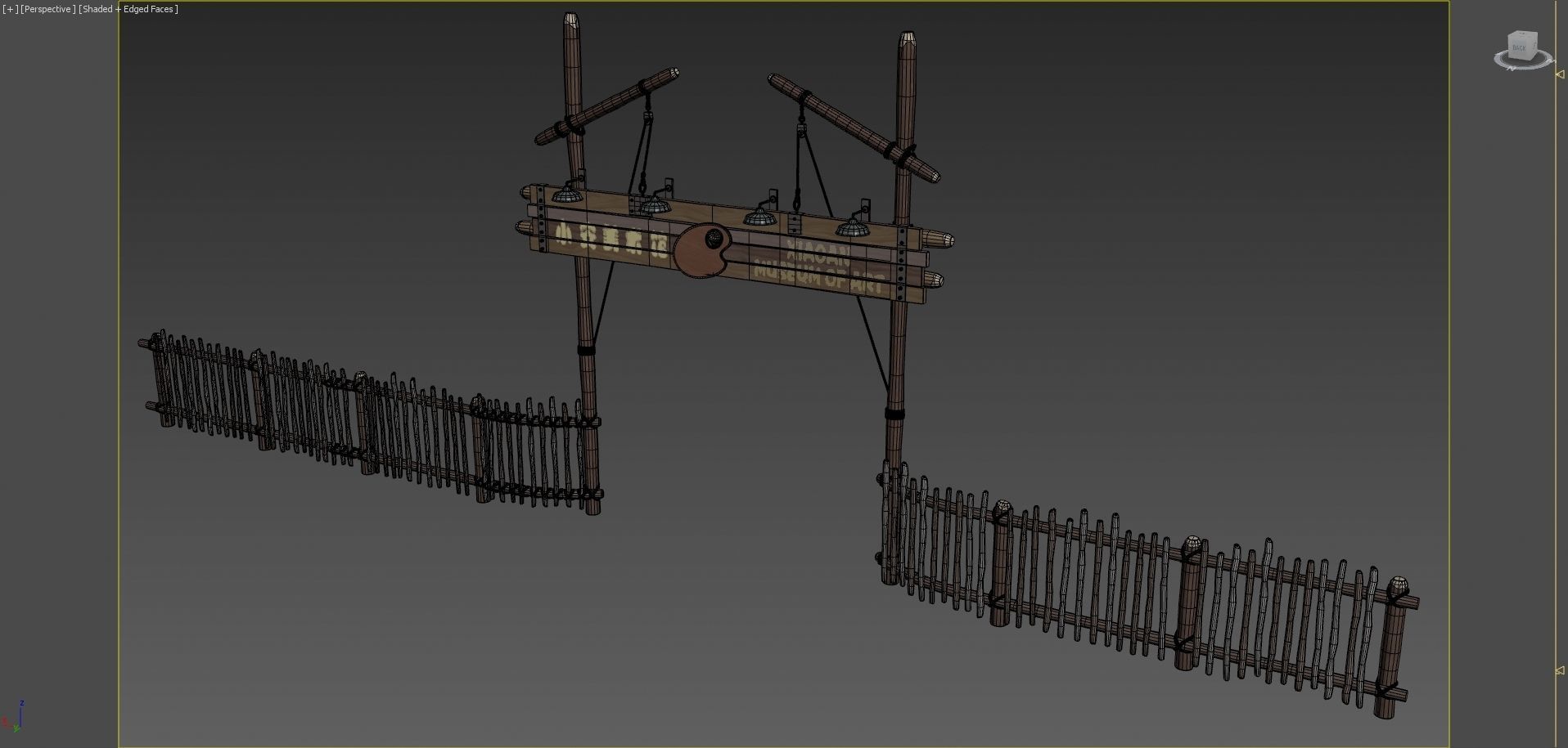 Disney style sign 3D model_6