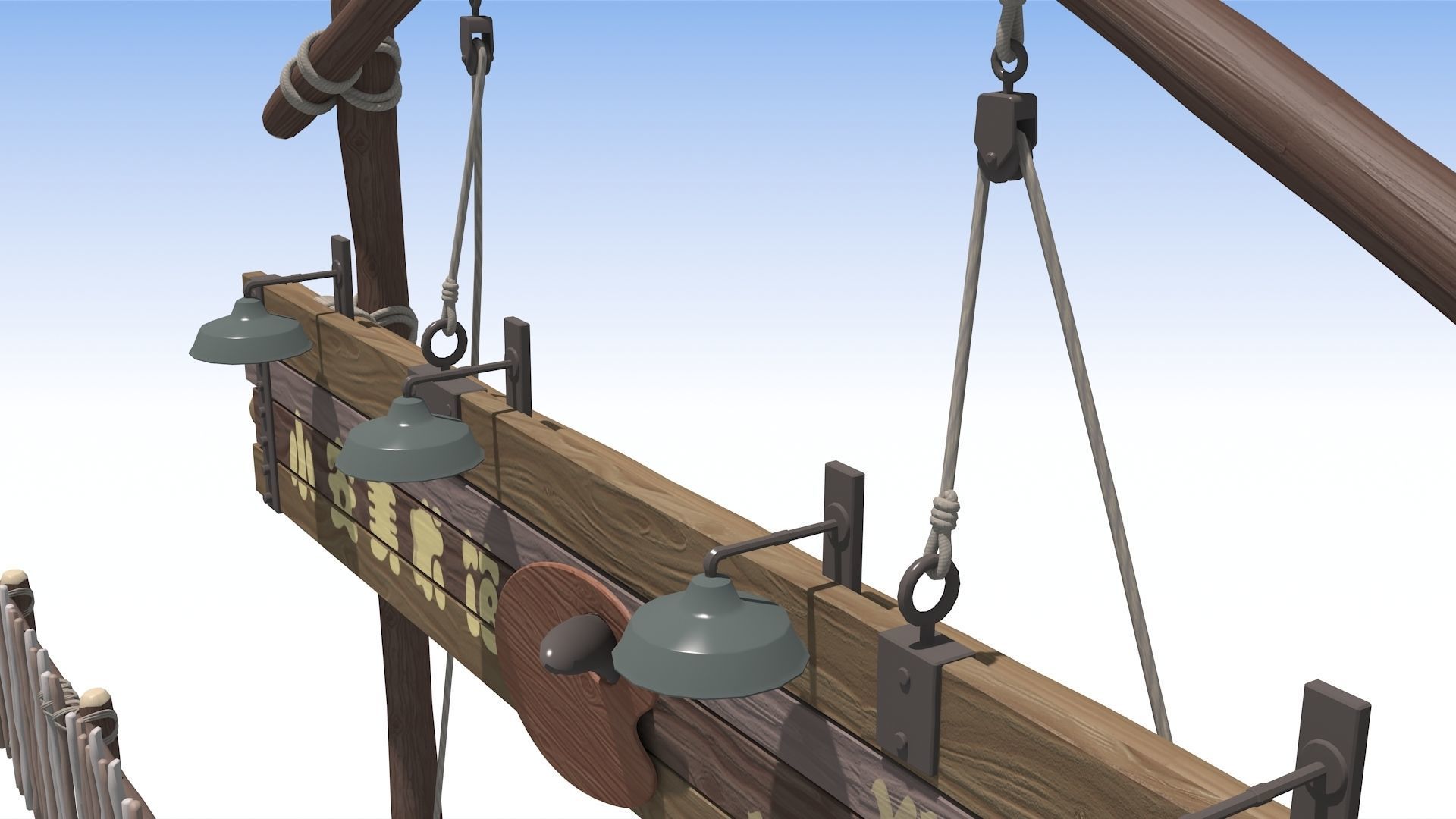 Disney style sign 3D model_1