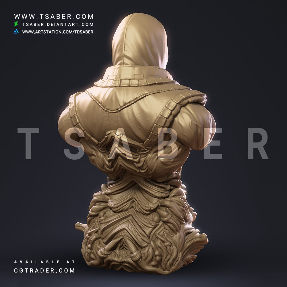 Scorpion Bust - Tsaber 3D print model_4