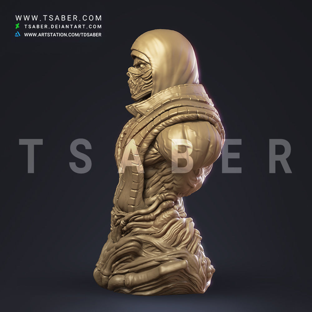 Scorpion Bust - Tsaber 3D print model_6