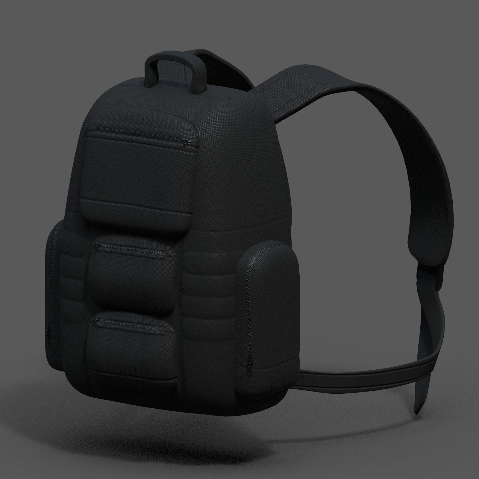 Backpack military combat soldier armor scifi Generic camp human Low-poly 3D model_2