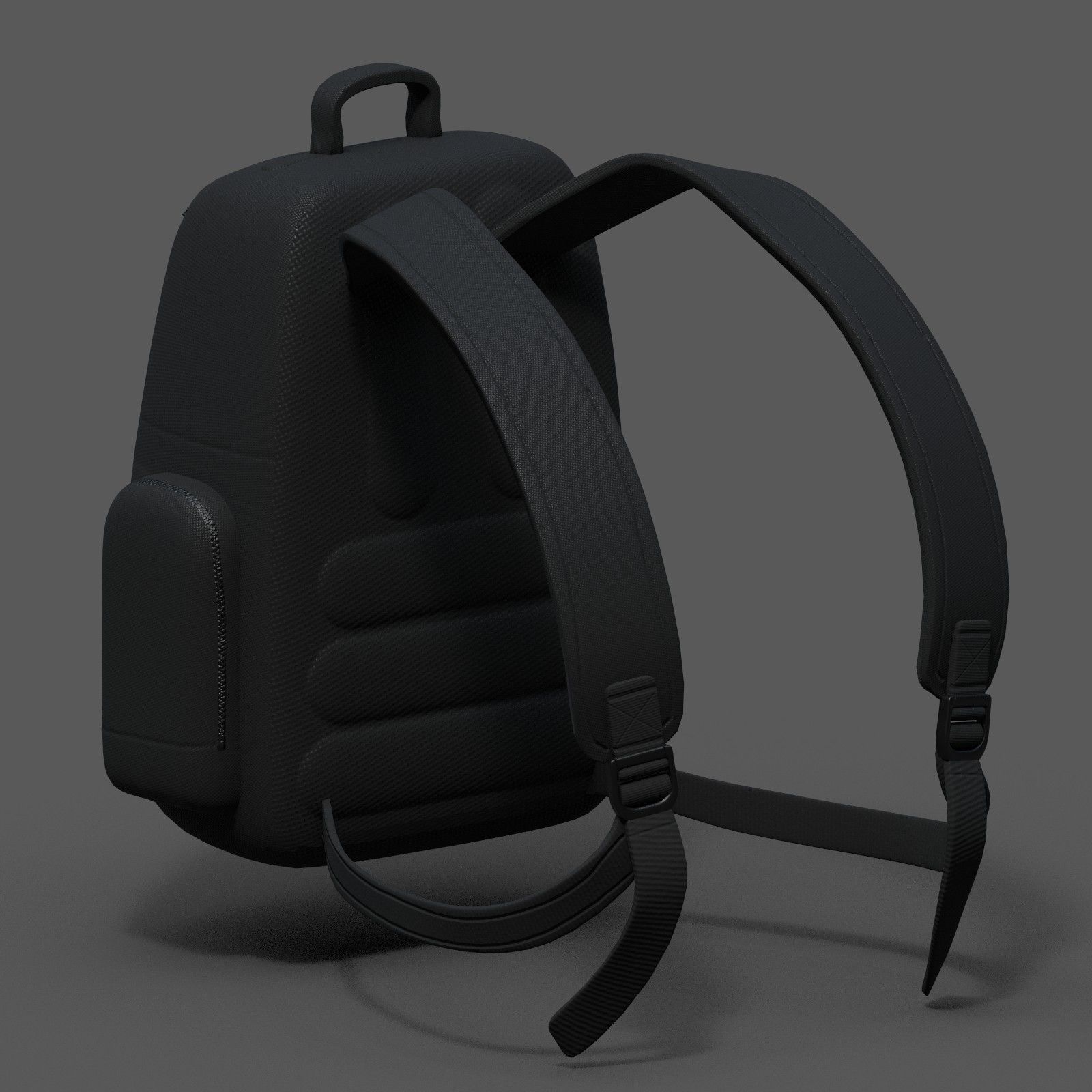 Backpack military combat soldier armor scifi Generic camp human Low-poly 3D model_7