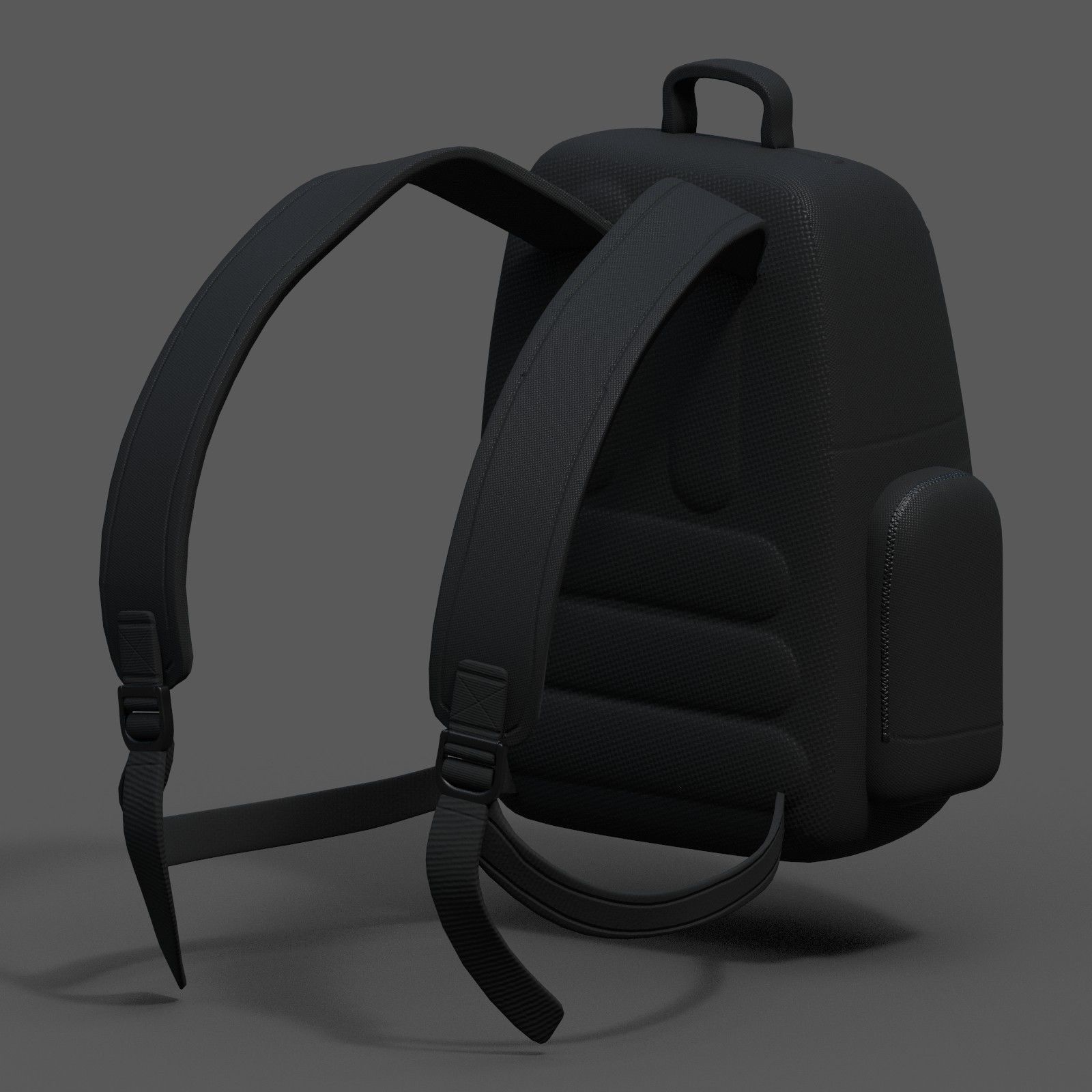 Backpack military combat soldier armor scifi Generic camp human Low-poly 3D model_5
