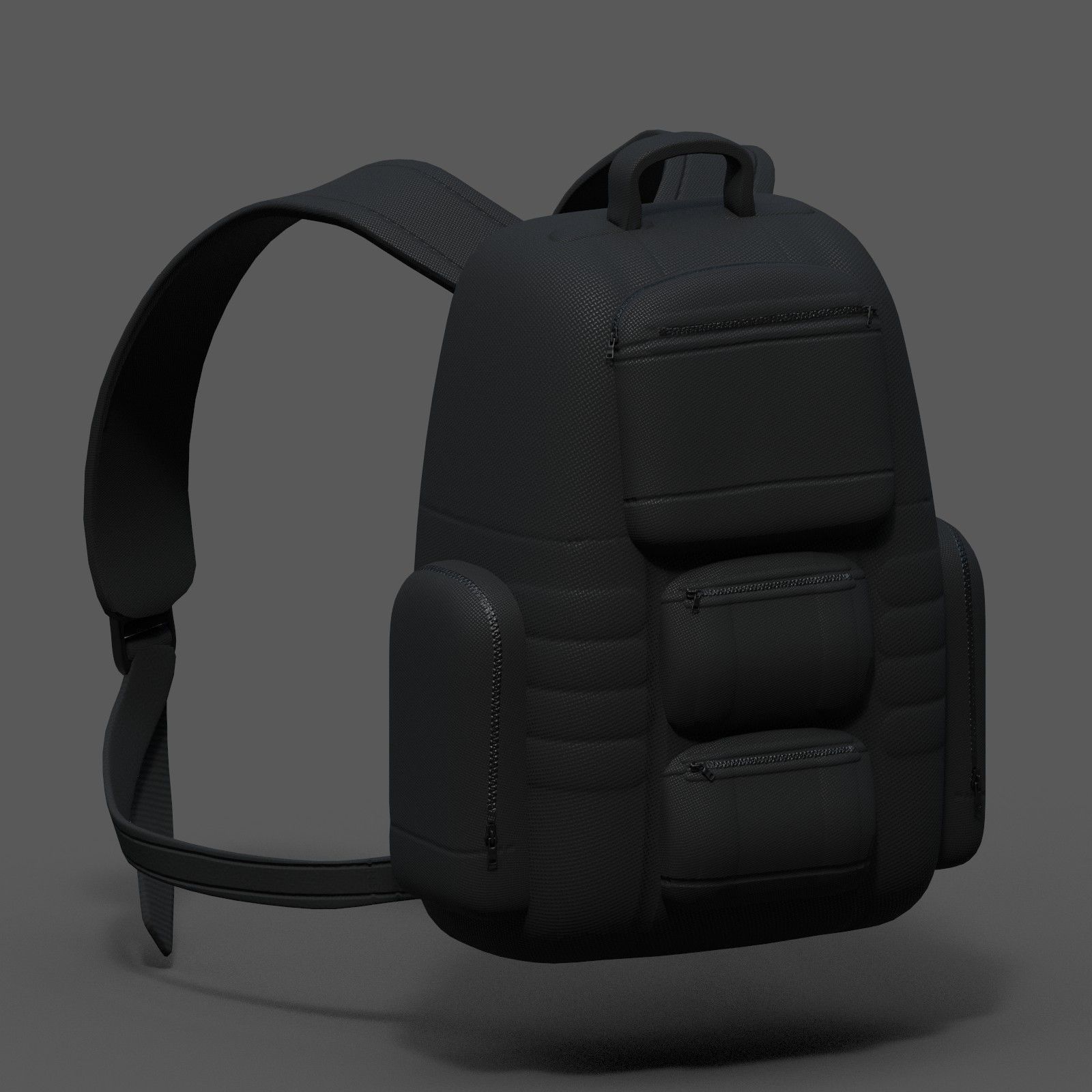 Backpack military combat soldier armor scifi Generic camp human Low-poly 3D model_4