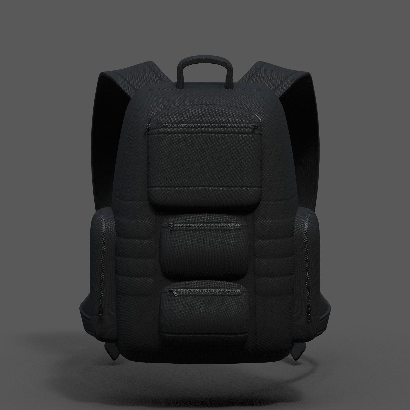 Backpack military combat soldier armor scifi Generic camp human Low-poly 3D model_3