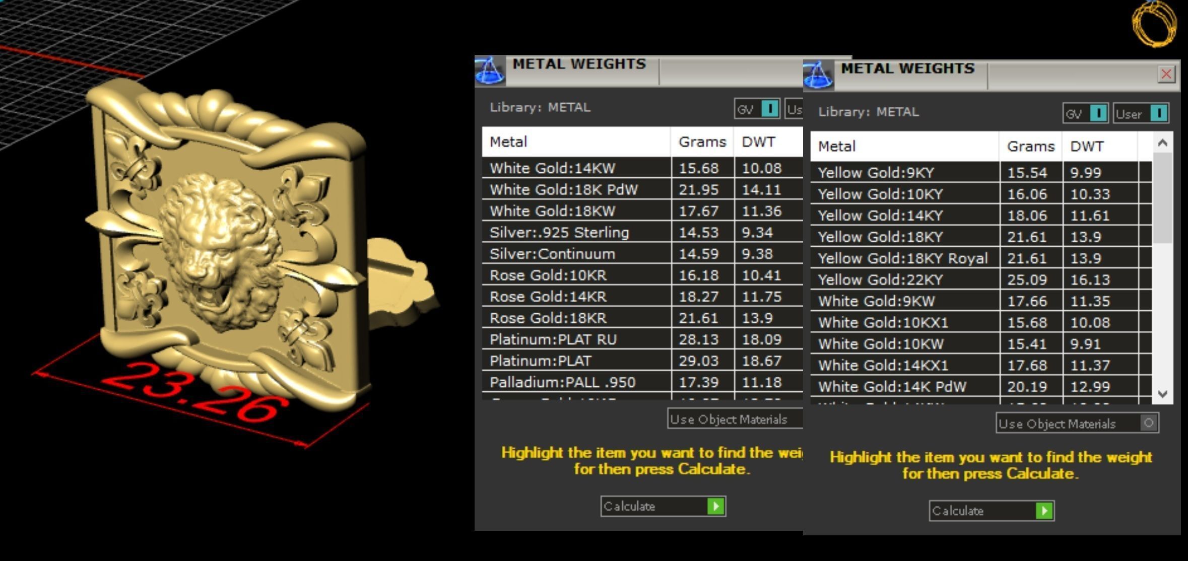 Cufflinks Lion 3D print model_3