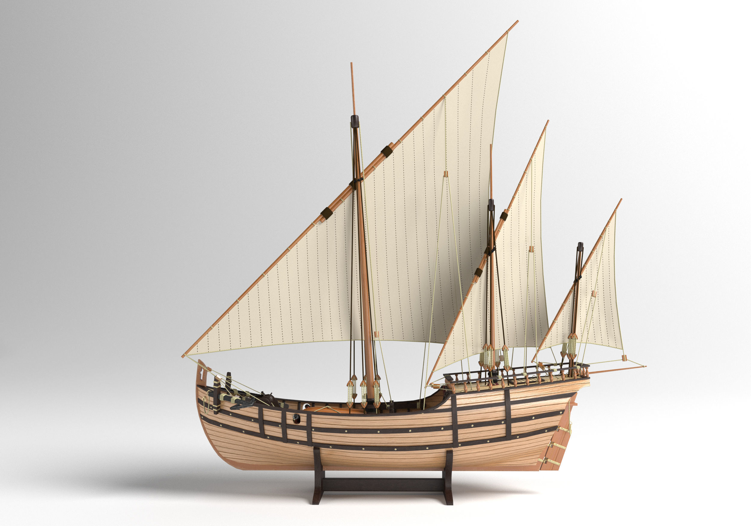 LaNina ship low-poly Low-poly 3D model_4