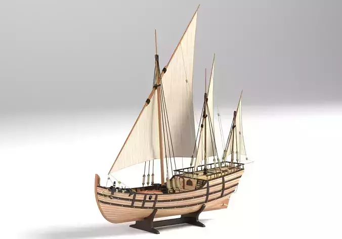 LaNina ship low-poly Low-poly 3D model