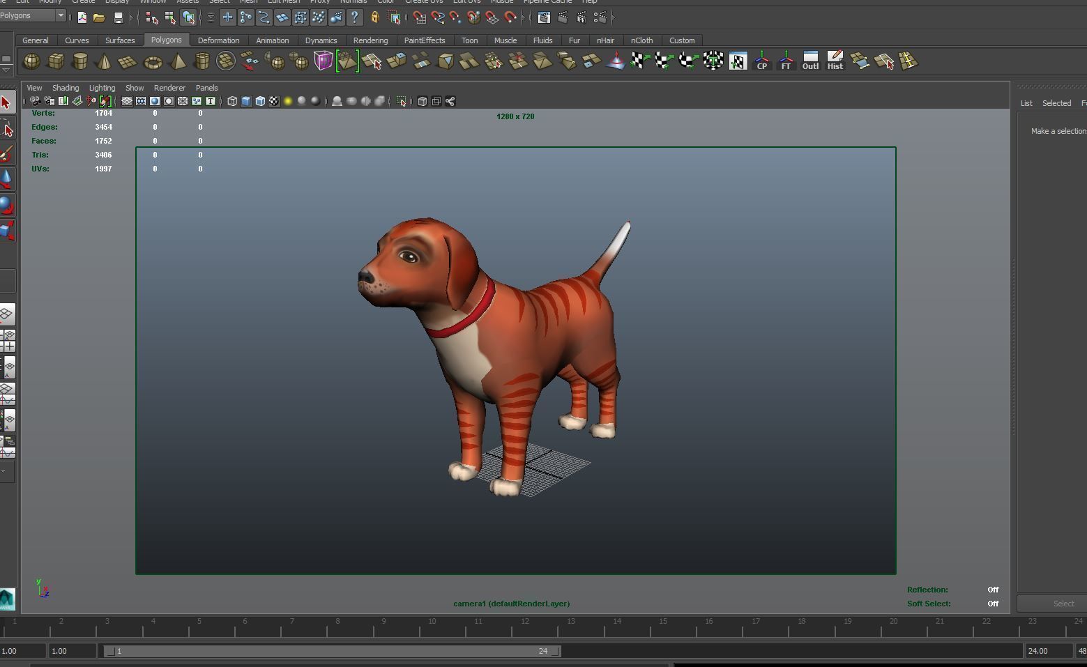 Cartoon Puppy Dog Rigged  Low-poly 3D model_30