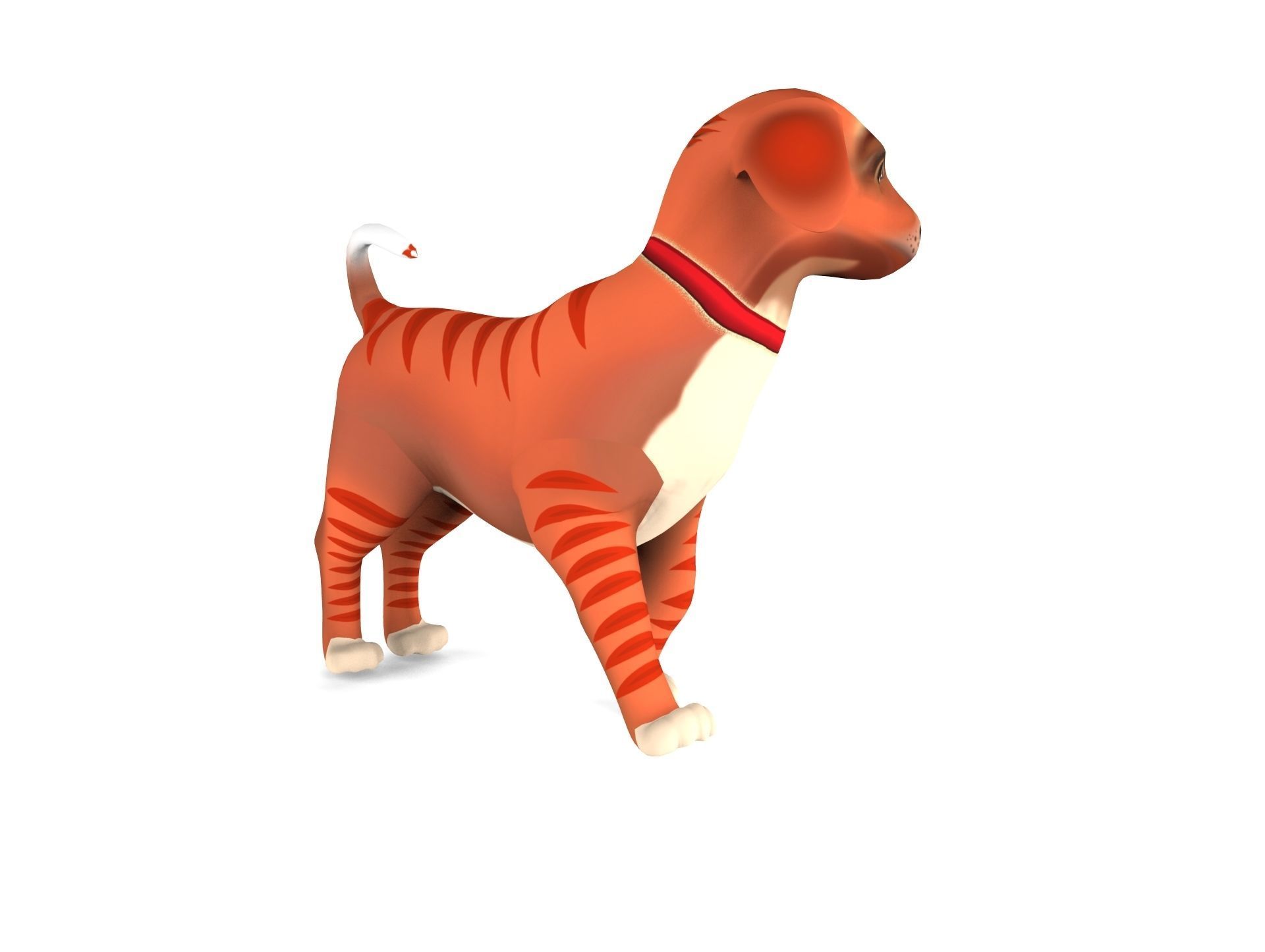 Cartoon Puppy Dog Rigged  Low-poly 3D model_11