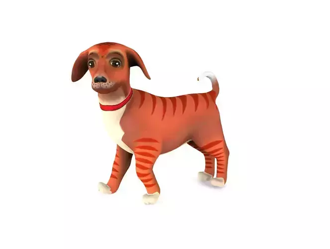 Cartoon Puppy Dog Rigged 