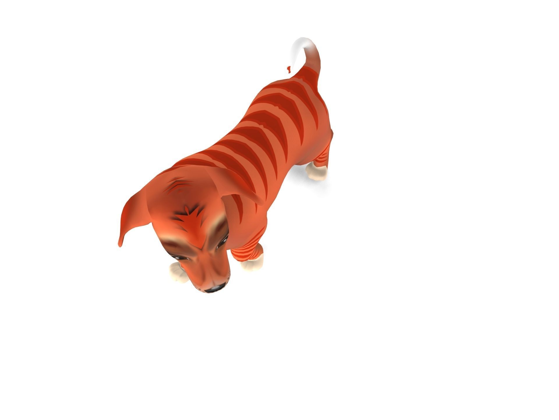 Cartoon Puppy Dog Rigged  Low-poly 3D model_10