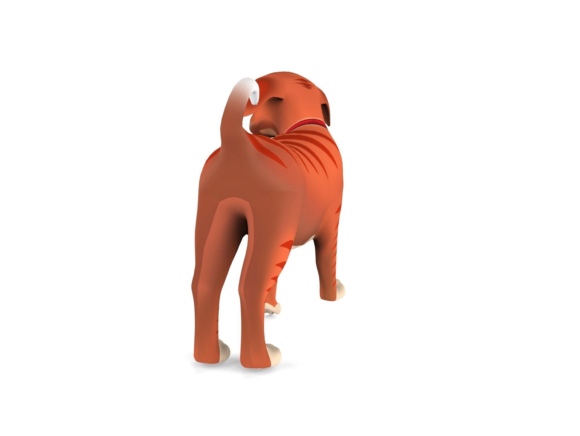 Cartoon Puppy Dog Rigged  Low-poly 3D model_3