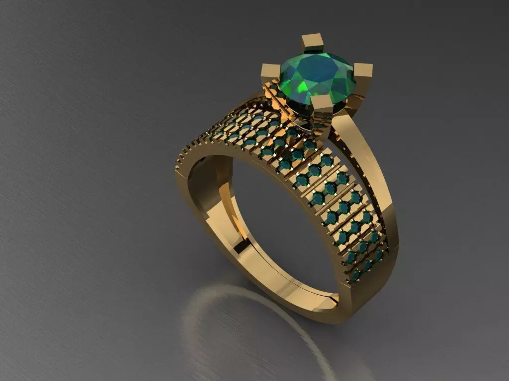 TW063- Diamond ring 3D print model_0