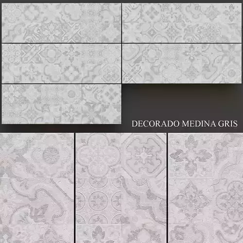 Keros Decorado Medina Gris 3D model