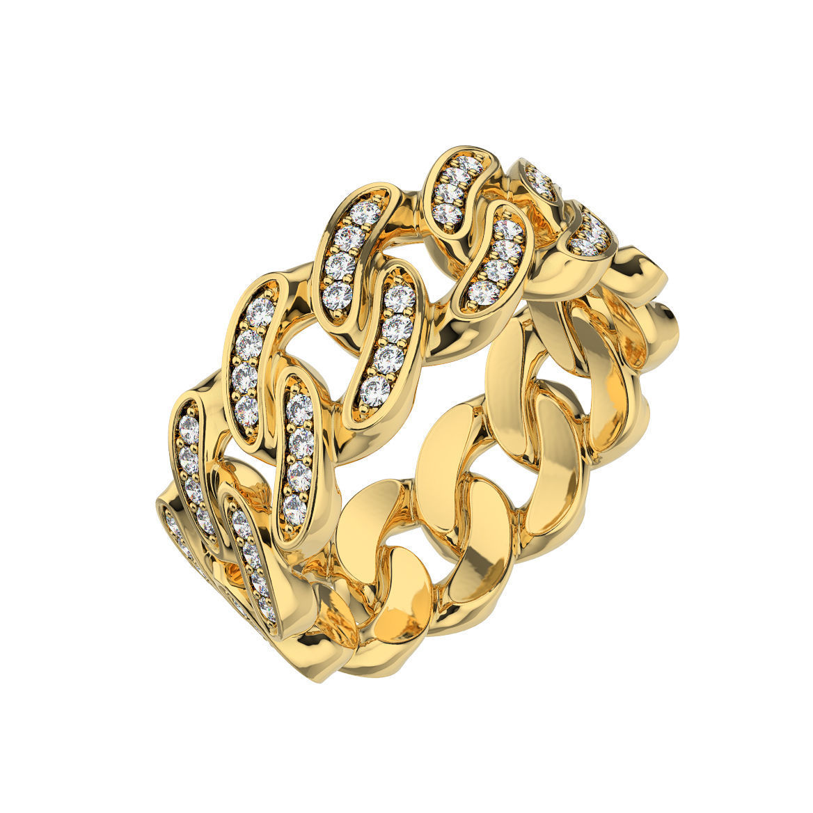 N166 17MM Cuban ring T02 3D print model_2