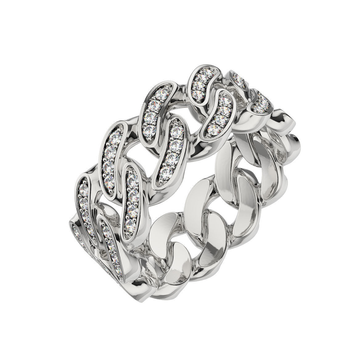 N166 17MM Cuban ring T02 3D print model_1