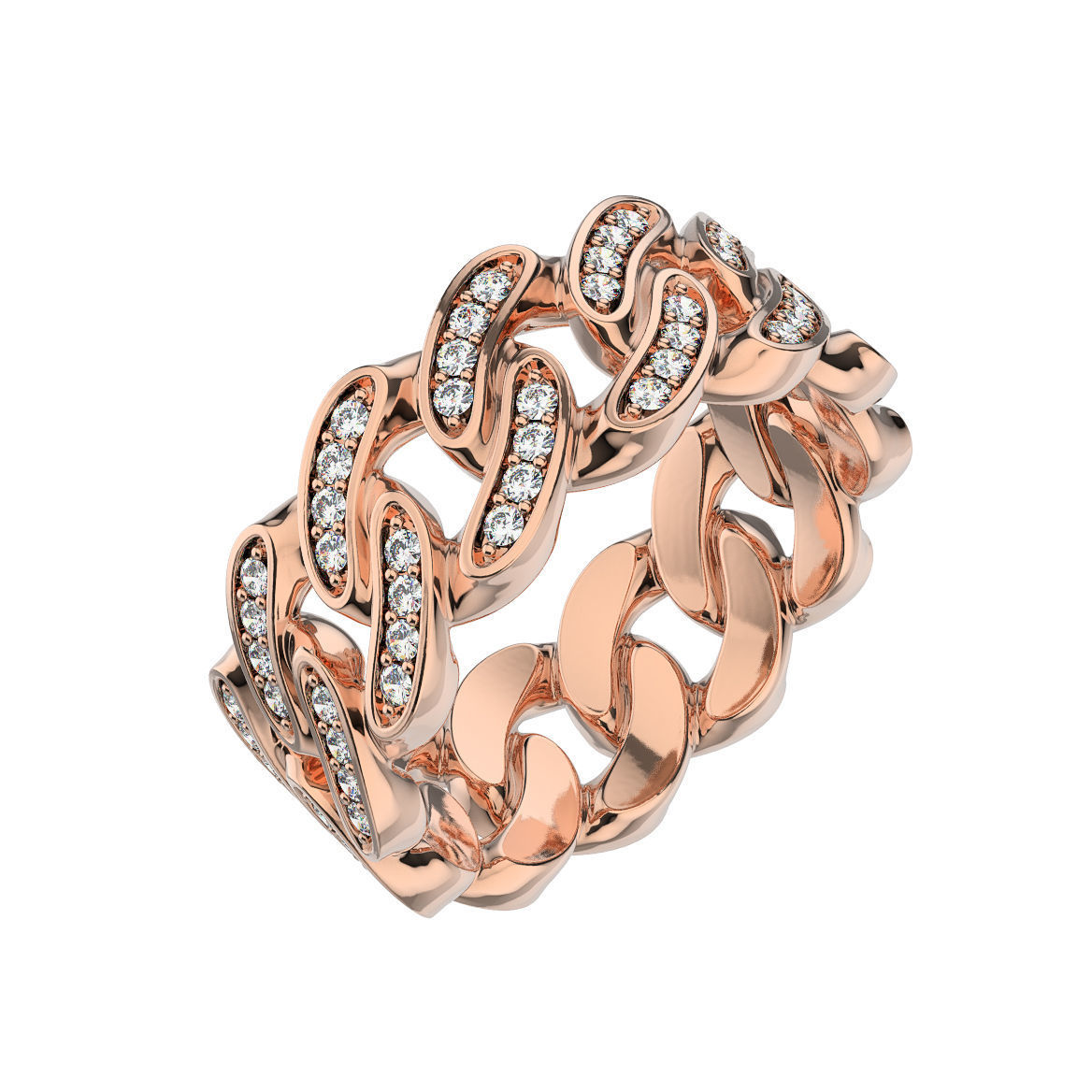 N166 17MM Cuban ring T02 3D print model_3