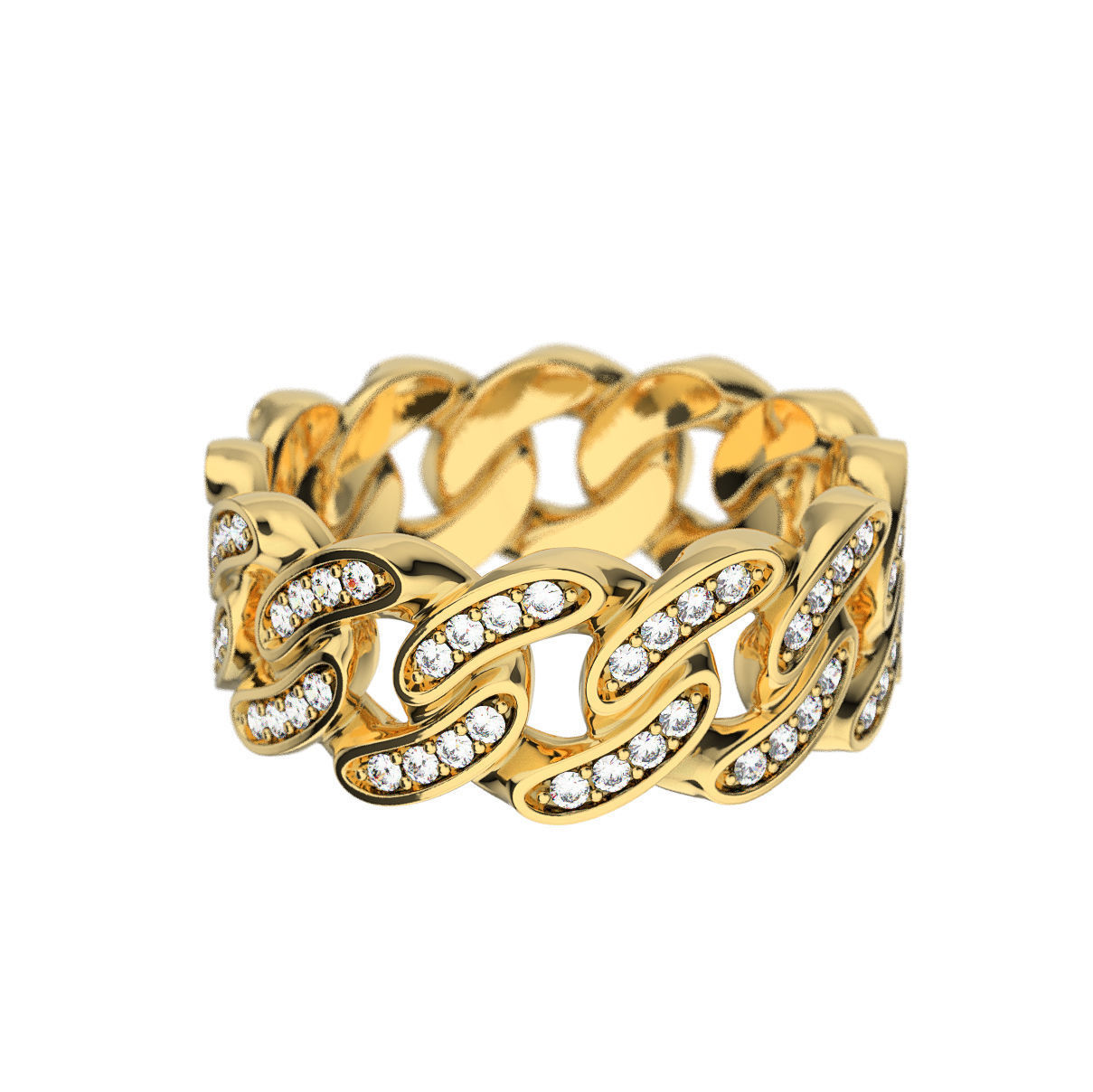 N166 17MM Cuban ring T02 3D print model_4