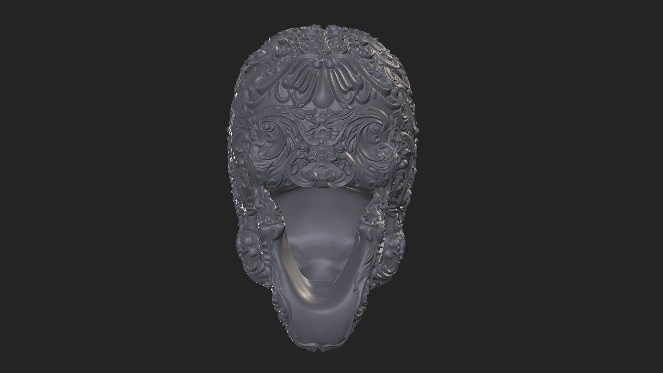 Skull Ornamental 3D print model_10