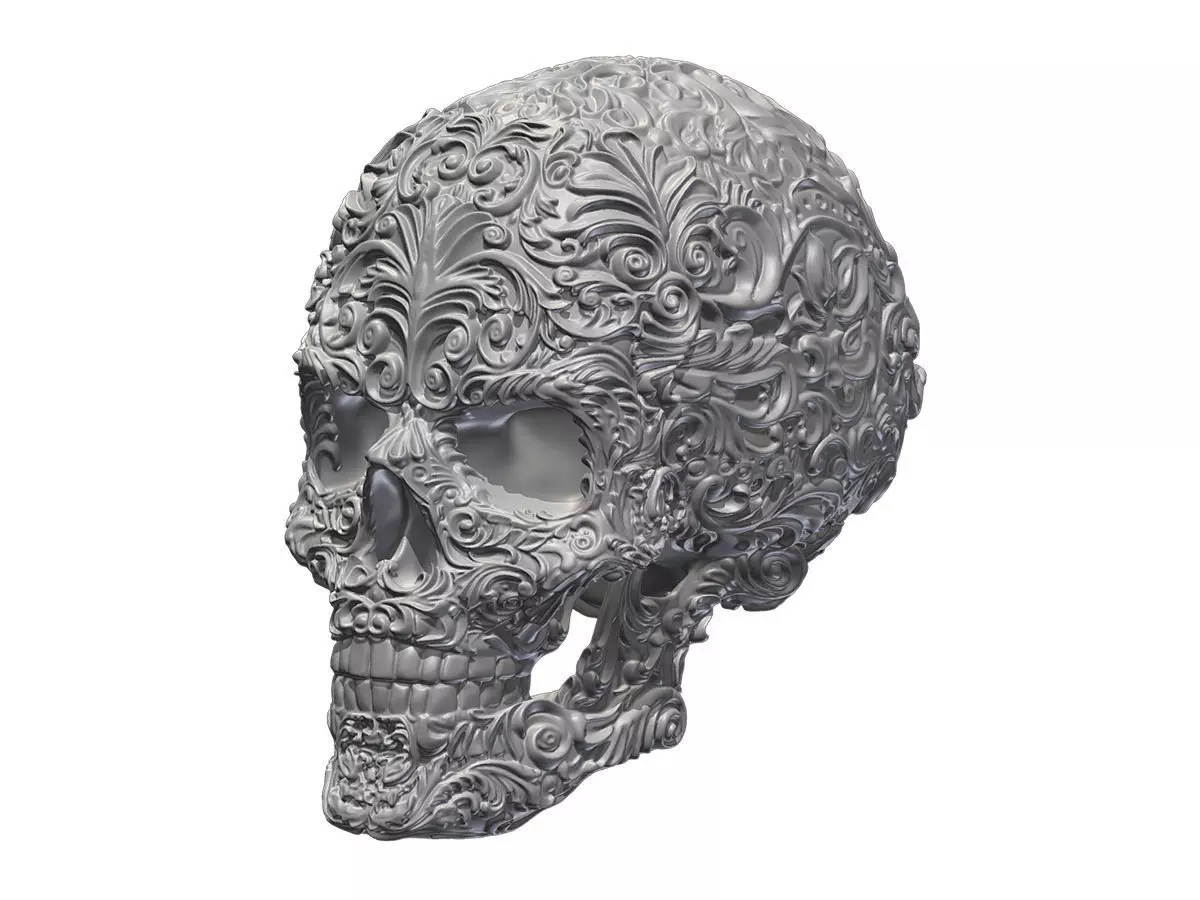 Skull Ornamental 3D print model_0